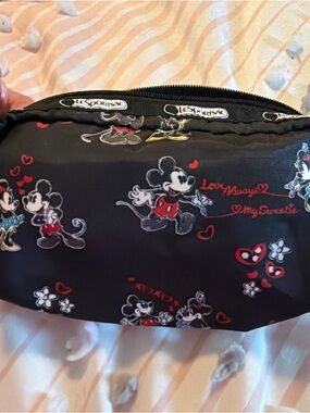 Disney Black and Red Mickey & Minnie Interior Pouch